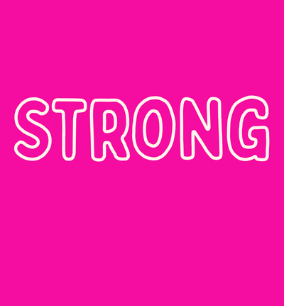 Strong - Comfort Tee - Neon Pink