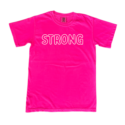 Strong - Comfort Tee - Neon Pink