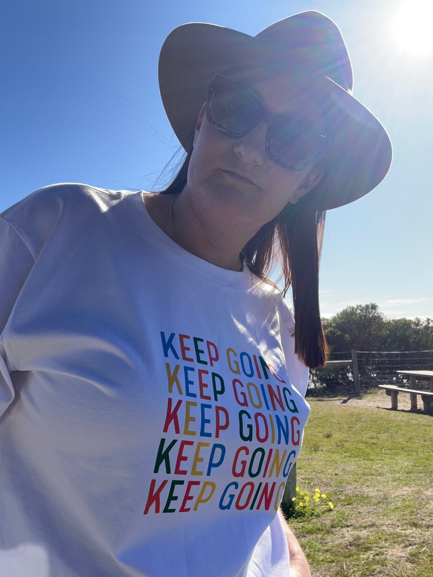 Never Give Up - Classic Relaxed Tee - White