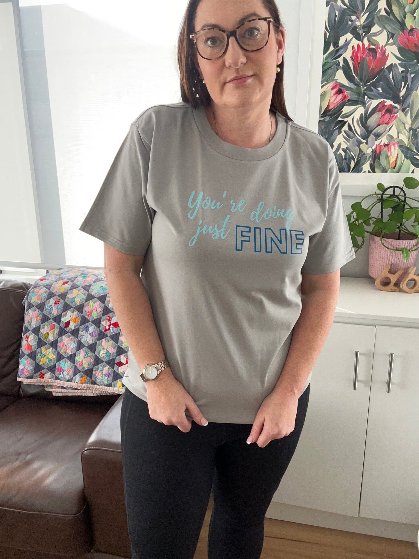 Doing Fine - Classic Relaxed Tee - Storm