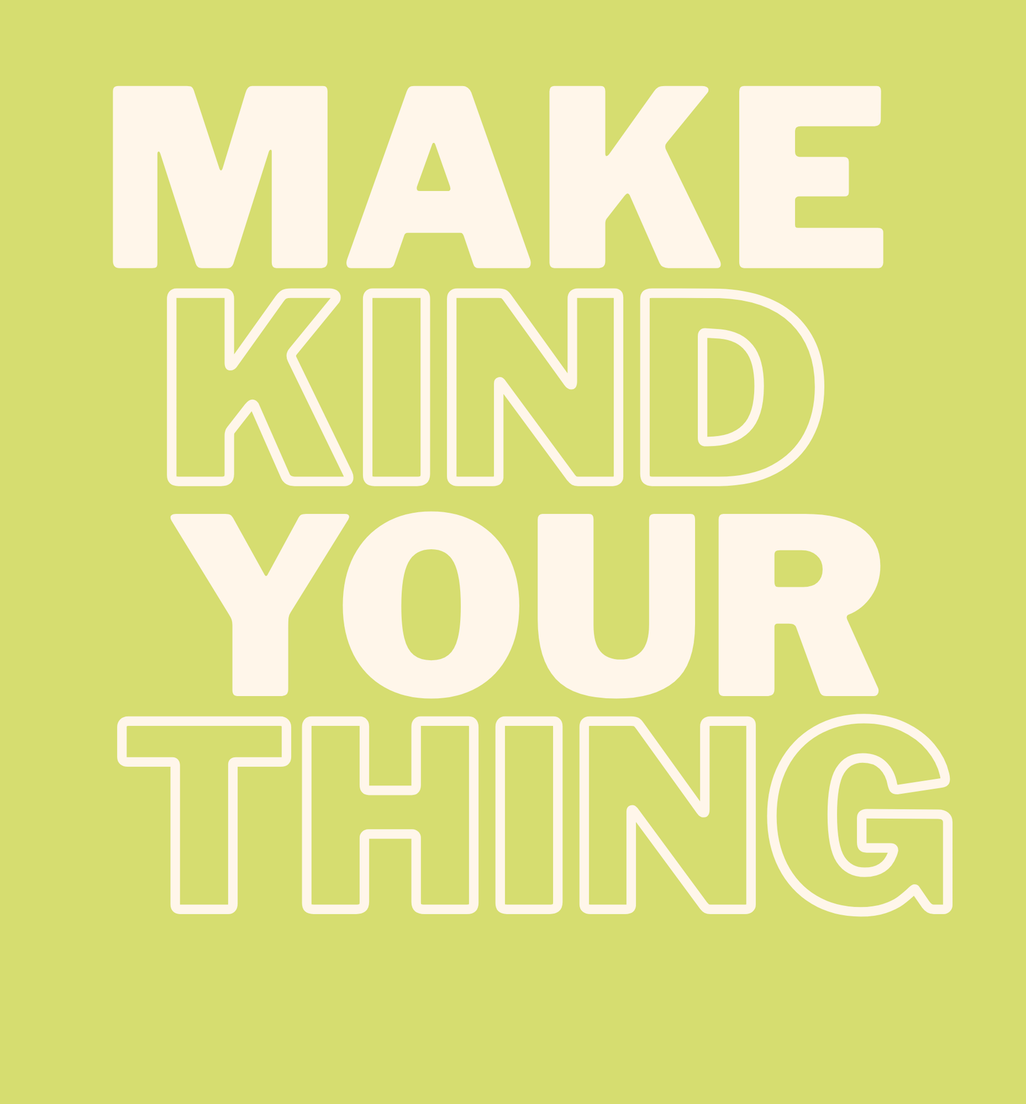 Make Kind Your Thing - Comfort Tee - Neon Yellow