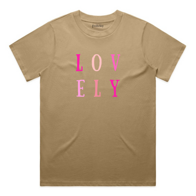 Lovely - Classic Relaxed Tee - Sand