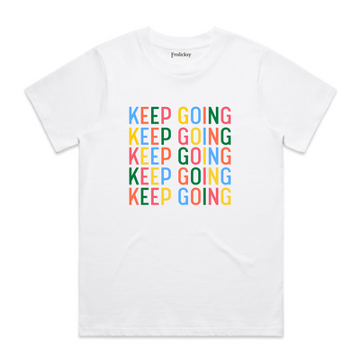 Never Give Up - Classic Relaxed Tee - White