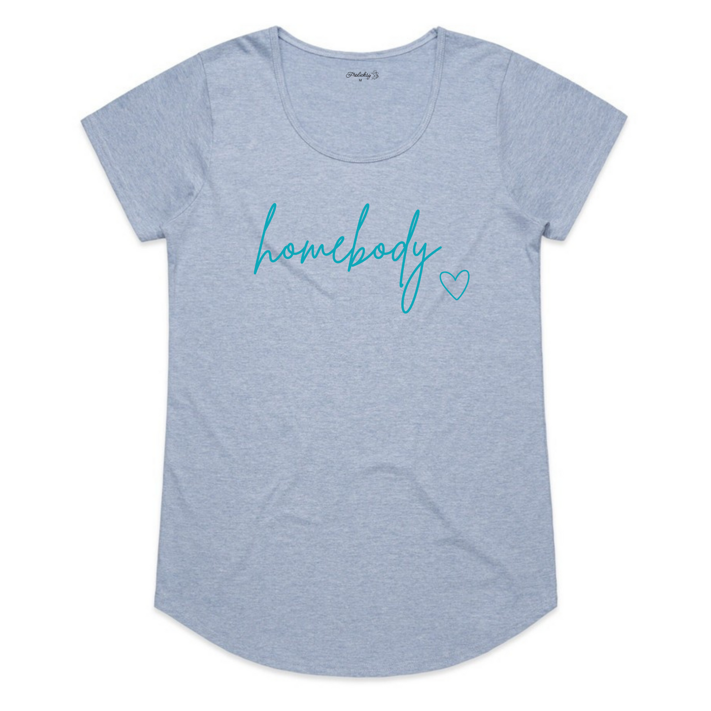 Homebody - Scoop Hem Tee - Blue Marle