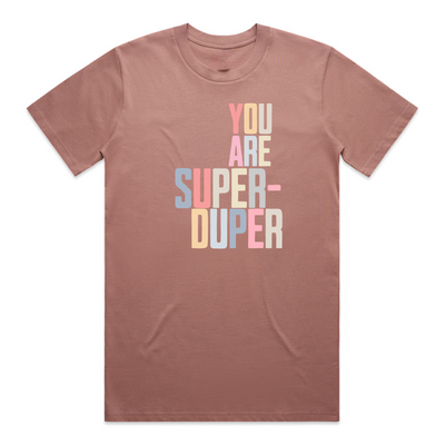 Super Duper - Classic Tee - Hazy Pink